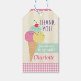 Fiesta de Cumpleaños Gracias Etiquetas Helado-Crem