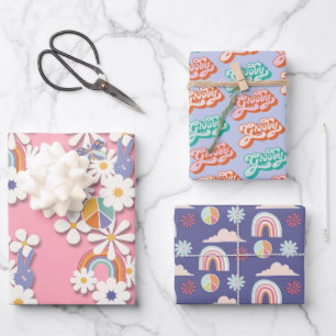 Fiesta de cumpleaños Hippie Hojas de papel para en