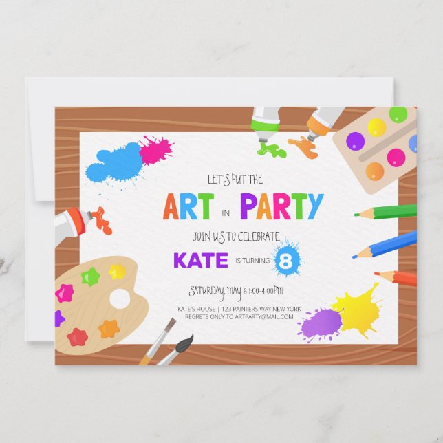 Fiesta de cumpleaños - Invitación (Anverso)