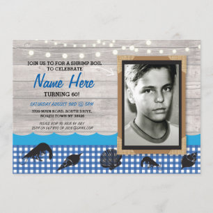 Fiesta de cumpleaños Invitación a mariscos de hier