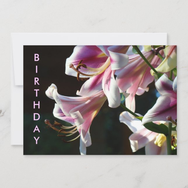 ¡Fiesta de Cumpleaños! invitaciones Flores de Liri (Anverso)