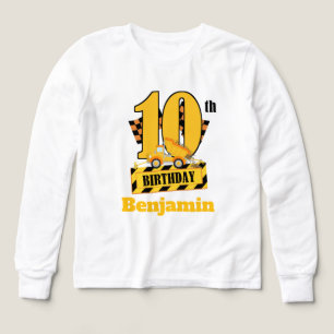 Fiesta de cumpleaños número 10 con tema de constru