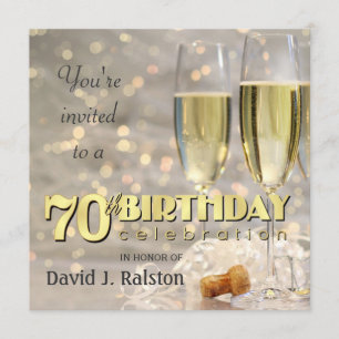 Fiesta de cumpleaños número 70 - Invitaciones pers