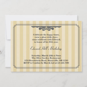 Fiesta de cumpleaños número 80 Invitación elegante