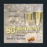 Fiesta de cumpleaños número 80 - Invitaciones pers<br><div class="desc">Elegantes invitaciones cuadradas de cumpleaños 80 — Personalizar el nombre,  fecha y detalles de esta ocasión especial.**NOTA  Tamaño para tarjetas de invitación cuadradas. Otros tamaños disponibles.  Imagen © Sandra Cunningham/Fotolia - diseño de Teri Francis. Correspondiente franqueo y cartas de agradecimiento disponibles.</div>