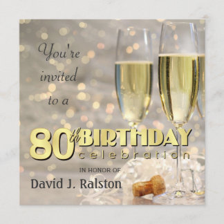 Fiesta de cumpleaños número 80 - Invitaciones pers