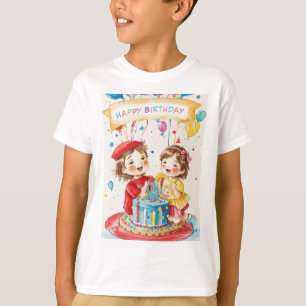 Fiesta De Cumpleaños Para La Camiseta De Los Gemel