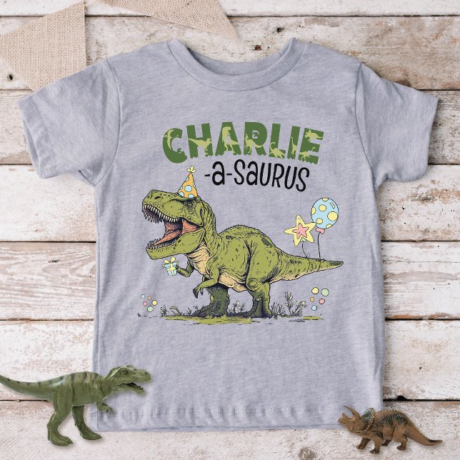 Fiesta de cumpleaños personalizada de dinosaurio T (Subido por el creador)