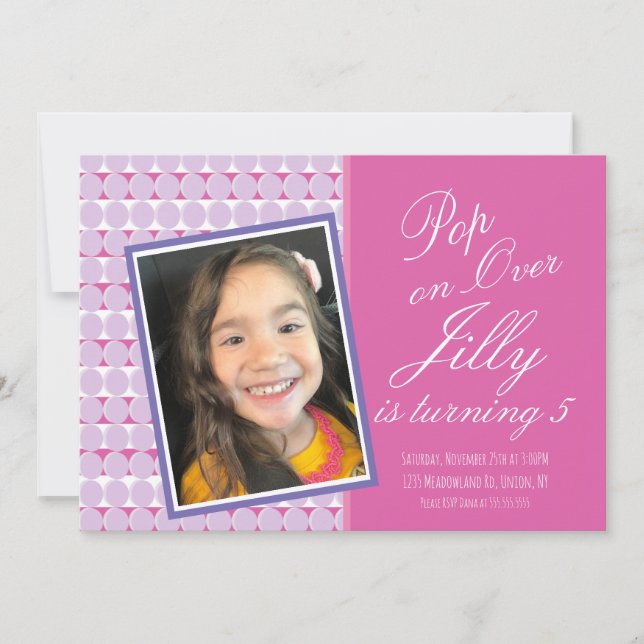 Fiesta de Cumpleaños Sensorial de Juguetes Pop (Anverso)