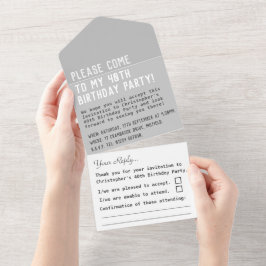 Fiesta De Cumpleaños Todo En Una Invitación