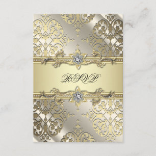 Fiesta de Damask Black Gold RSVP