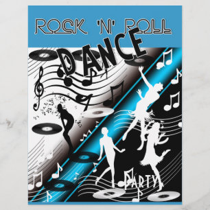Fiesta de danza flyer Rock 'n' Roll Retro