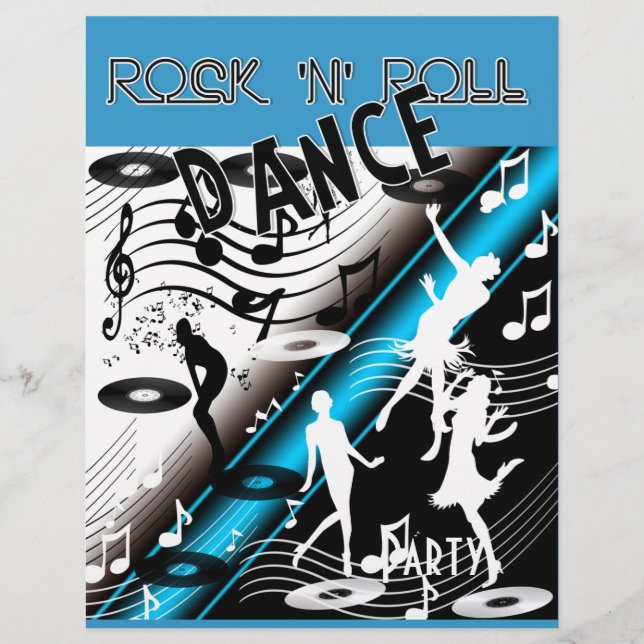 Fiesta de danza flyer Rock 'n' Roll Retro (Frente)
