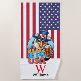 FIESTA De DEPORTE En La Toalla De Playa Monograma