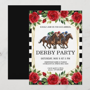 Fiesta de Derby de Carreras de Caballos Invitación