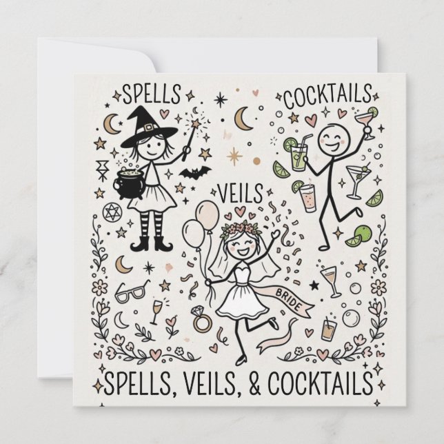 Fiesta de Despedida de Soltera con Hechizos, Velos (Anverso)