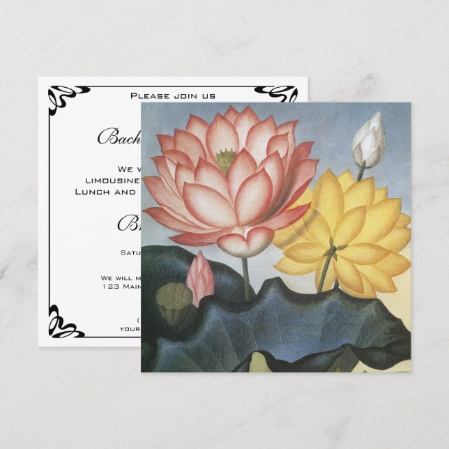 Fiesta de Despedida de Soltera de Flores de Loto V (Anverso / Reverso)