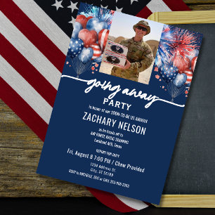 Fiesta de despedida militar con foto personalizada