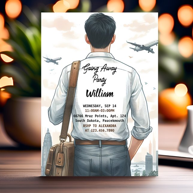 Fiesta de Despedida Tarjeta de Viaje de Ida (Subido por el creador)