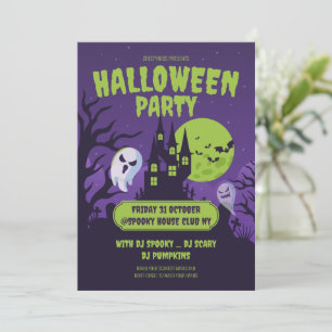 Fiesta de disfraces de Halloween Invitación a fies
