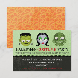 Fiesta de disfraces de Halloween Invitación a másc