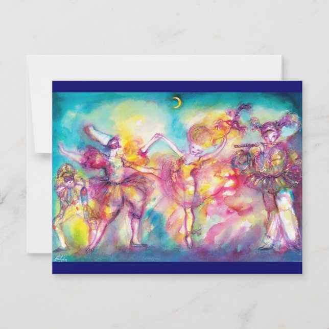 FIESTA DE DISFRAZES, Máscaras de Mardi Gras, Baile (Anverso)