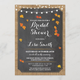 Fiesta de ducha de novia cae Invitación a las luce