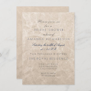 Fiesta de ducha de novia Kraft con tarjeta arrugad