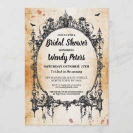 Fiesta de ducha de novia Marco gótico Invitación d