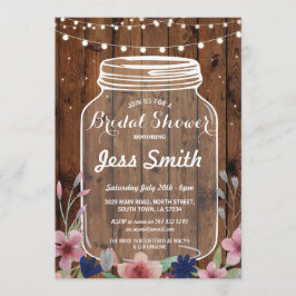 Fiesta de ducha nupcial Invitación floral de Jar W