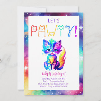 Fiesta de espacio de invitación para fiesta de cum
