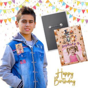 Fiesta de fantasía Animales Niños botón Fiesta de