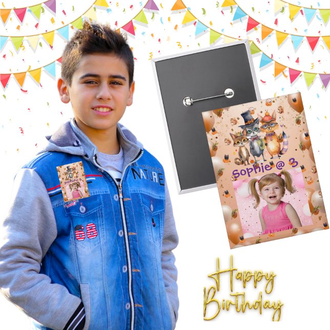 Fiesta de fantasía Animales Niños botón Fiesta de  (Subido por el creador)