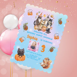 Fiesta de fantasía Animales Tema Niños Invitación 