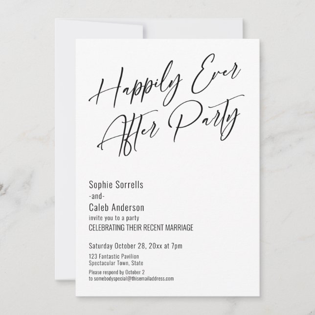 Fiesta de Felices para Siempre Tarjeta de Invitaci (Anverso)