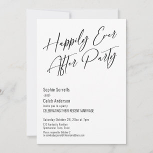 Fiesta de Felices para Siempre Tarjeta de Invitaci