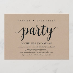 Fiesta de feliz para siempre, invitación de boda e