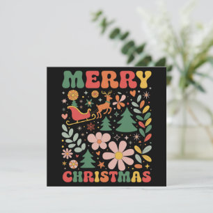 Fiesta de Flores de Navidad Boho Merry Xmas Vacaci