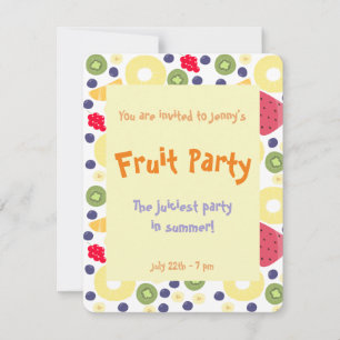 Fiesta de frutas - Invitación