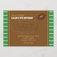FIESTA DE FÚTBOL Cumpleaños Niños Invitación Tipog