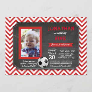 Fiesta de fútbol Futbolista Invitación a foto de c