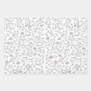 ¡Fiesta de gato! Papel de ajuste