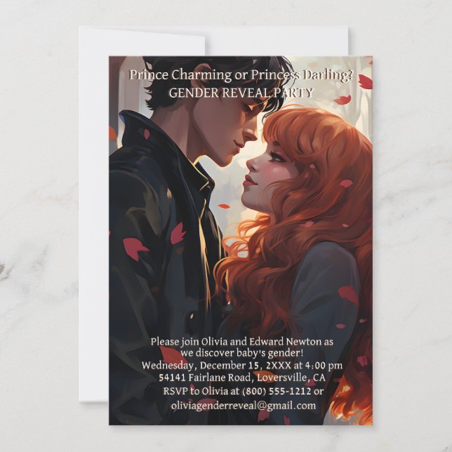 Fiesta de género revela invitaciones a príncipe o  (Anverso)