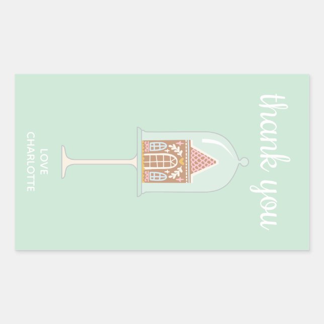 Fiesta de Gingerbread Gracias Pegatinas (Anverso)