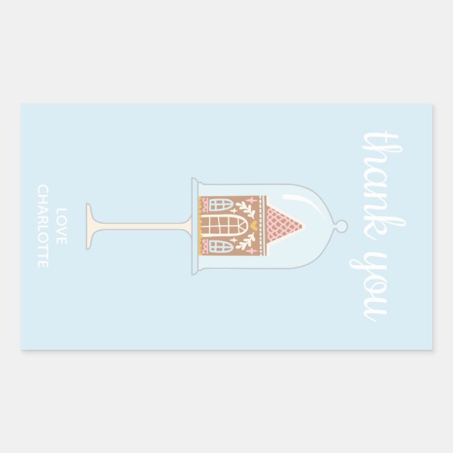 Fiesta de Gingerbread Gracias Pegatinas (Anverso)