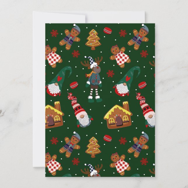 Fiesta de Gnominos de Jengibre de Navidad Adorable (Anverso)