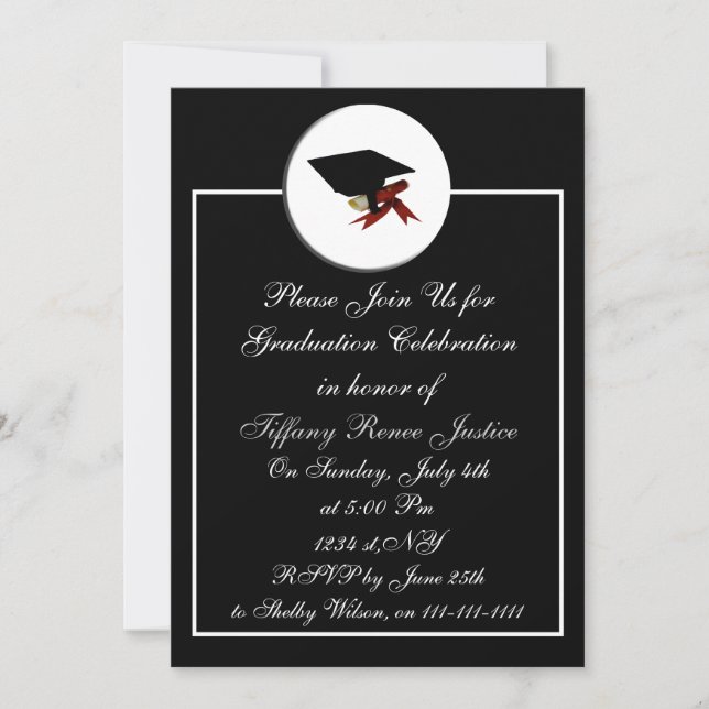 fiesta de graduación con clase Invitación (Anverso)