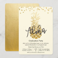 Fiesta de Graduación Invitación a Fiesta Hawaiana