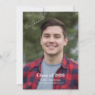 Fiesta de Graduación Invitación de Foto Personaliz
