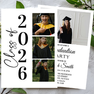 Fiesta de Graduación Moderna Foto Invitación de Gr